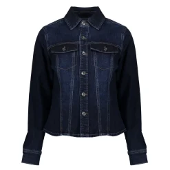 Denim | Jasjes & Blazers*Geisha Fashion Geisha Dames Spijkerjasje Met Lurex 45503-10 dark blue denim
