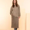 Rokken*Geisha Fashion Geisha Dames Sweat Midi Skirt 46506-10 sand