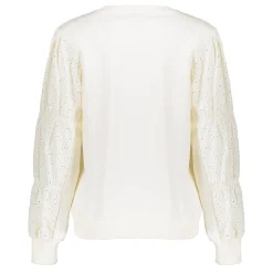 Truien & Vesten*Geisha Fashion Geisha Dames Sweater Met Broderie 42608-41 off-white