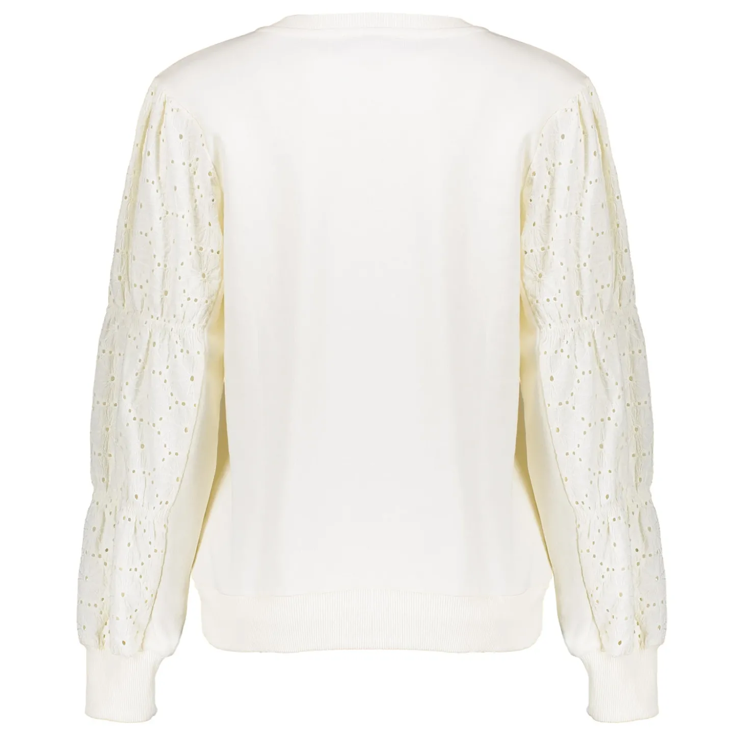 Truien & Vesten*Geisha Fashion Geisha Dames Sweater Met Broderie 42608-41 off-white