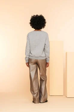 Truien & Vesten*Geisha Fashion Geisha Dames Sweater New York 42609-41 grey melange