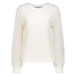 Truien & Vesten*Geisha Fashion Geisha Dames Sweatshirt Met Plooien 42600-41 off-white