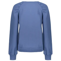 Truien & Vesten*Geisha Fashion Geisha Dames Sweatshirt Met Plooien 42600-41 blue