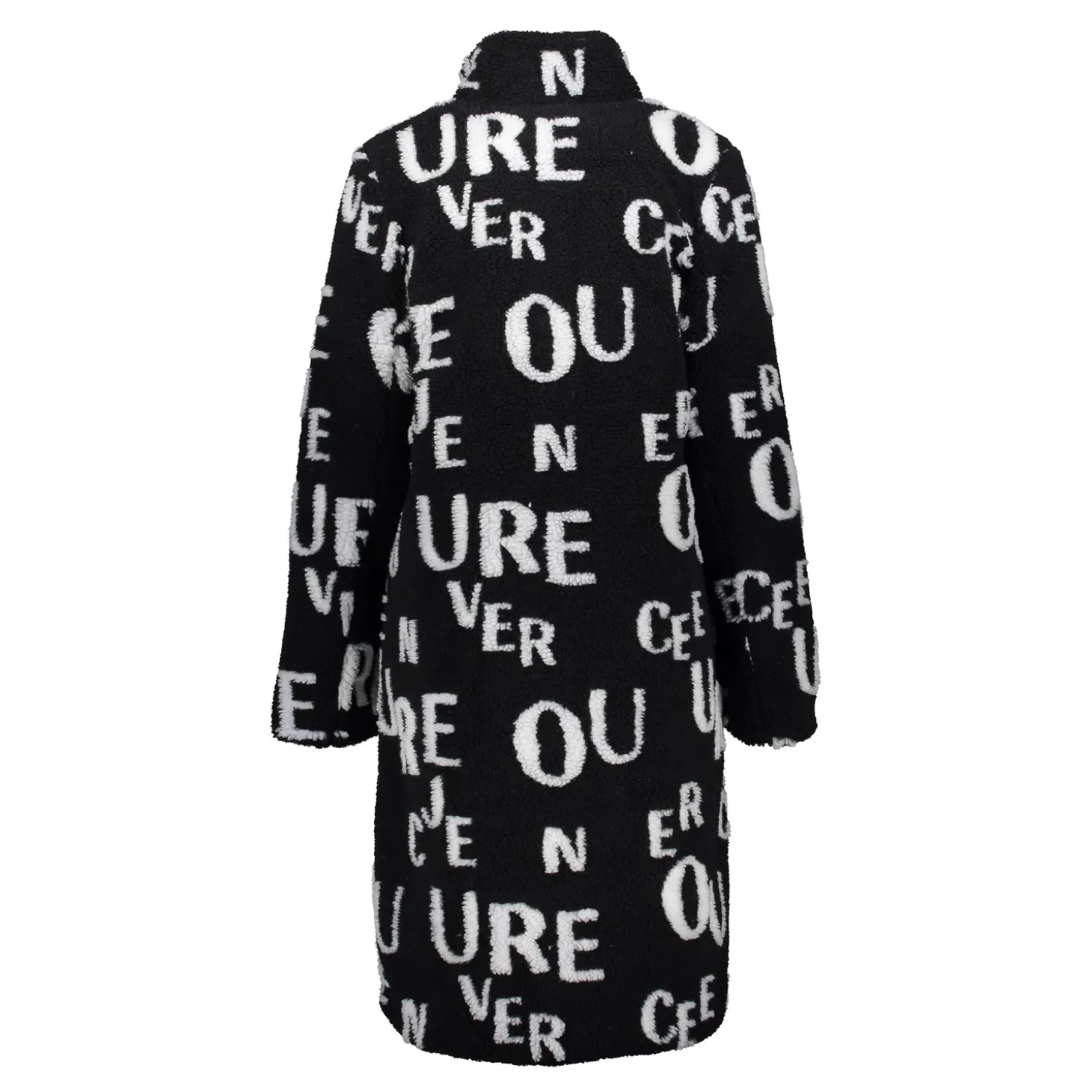 Jasjes & Blazers*Geisha Fashion Geisha Dames Teddy Jas Met Letterprint 48590-16 zwart