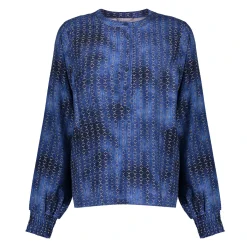 Tops & T-shirts*Geisha Fashion Geisha Dames Top Met Allover Print 43681-20 blue