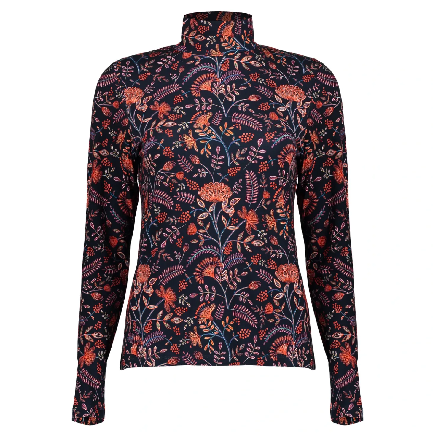 Tops & T-shirts*Geisha Fashion Geisha Dames Top Met Bloemenprint 42528-60 navy