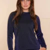Tops & T-shirts*Geisha Fashion Geisha Dames Top Met Glitter 42570-43 zwart