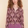 Tops & T-shirts*Geisha Fashion Geisha Dames Top Met Ikat Print 42542-60 mauve