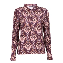 Tops & T-shirts*Geisha Fashion Geisha Dames Top Met Ikat Print 42542-60 mauve