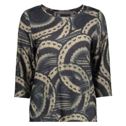 Tops & T-shirts*Geisha Fashion Geisha Dames Top Met Mandela Print 42654-20 navy