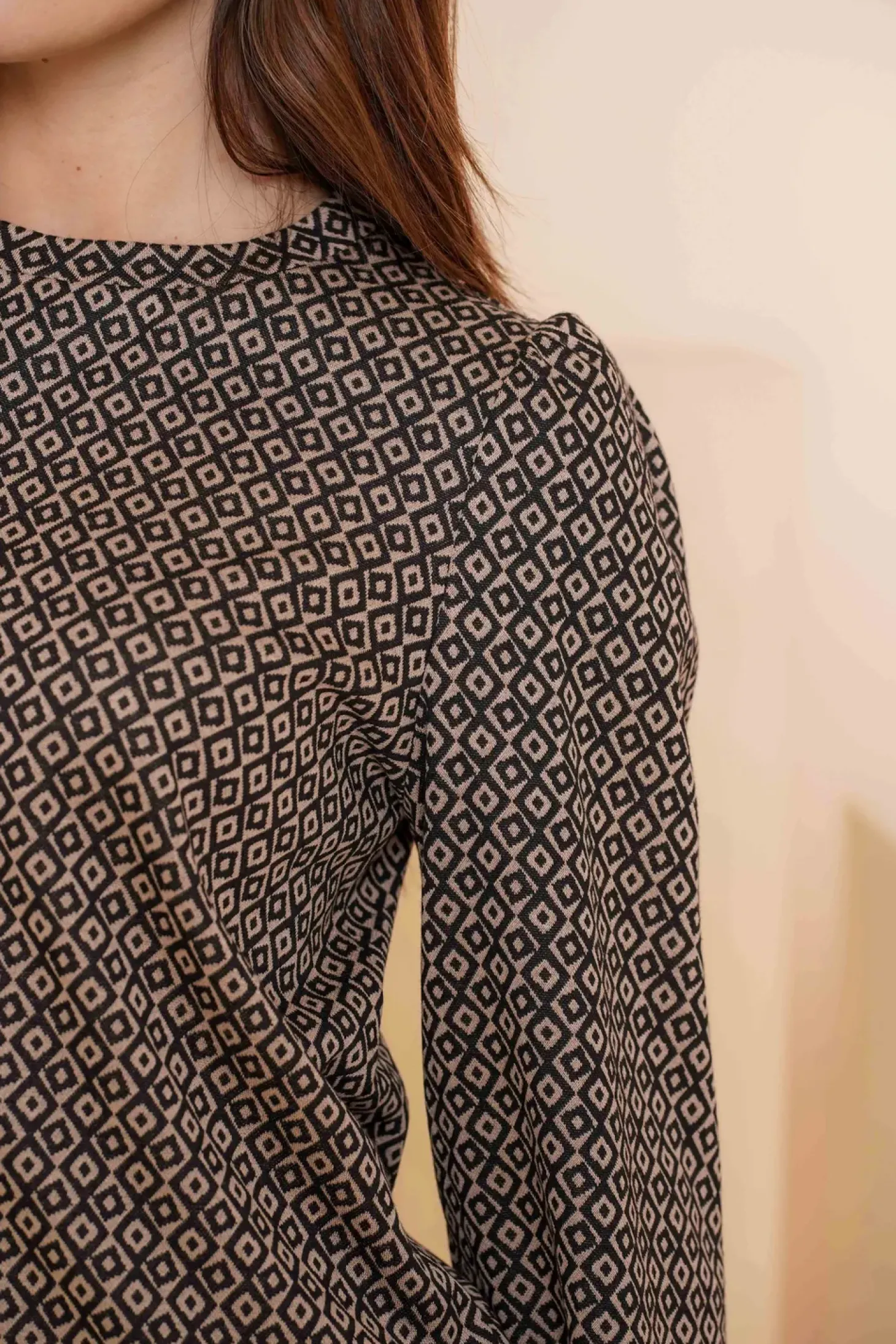 Tops & T-shirts*Geisha Fashion Geisha Dames Top Met Minimal Print 42525-70 zwart