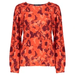Tops & T-shirts*Geisha Fashion Geisha Dames Top Met Print 42545-60 dark red