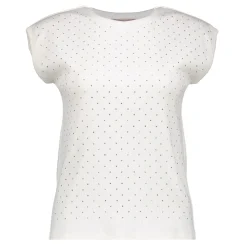 Tops & T-shirts*Geisha Fashion Geisha Dames T-shirt Met Studs 42607-41 off-white