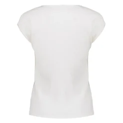 Tops & T-shirts*Geisha Fashion Geisha Dames T-shirt Met Studs 42607-41 off-white