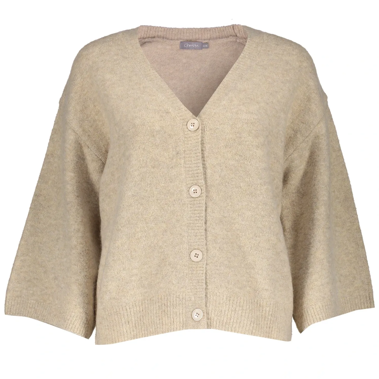 Truien & Vesten*Geisha Fashion Geisha Dames Vest Met Vlindermouw 44560-14 sand