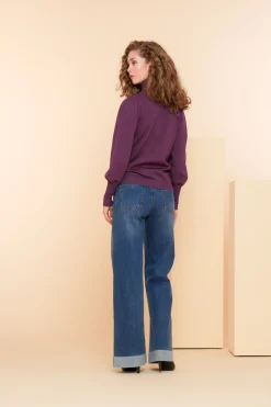 Broeken | Denim*Geisha Fashion Geisha Dames Vintage Flare Jeans 41517-10 blue denim stonewash