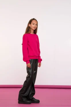 Truien & Vesten*Geisha Fashion Geisha Girls Basic Sweater Met Tekst 42609K-41 cerise