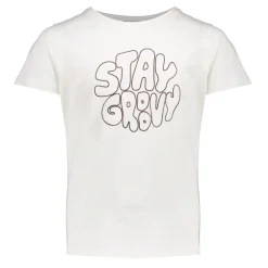 Tops & T-shirts*Geisha Fashion Geisha Girls Basic T-shirt Met Tekst 42636K-24 off-white