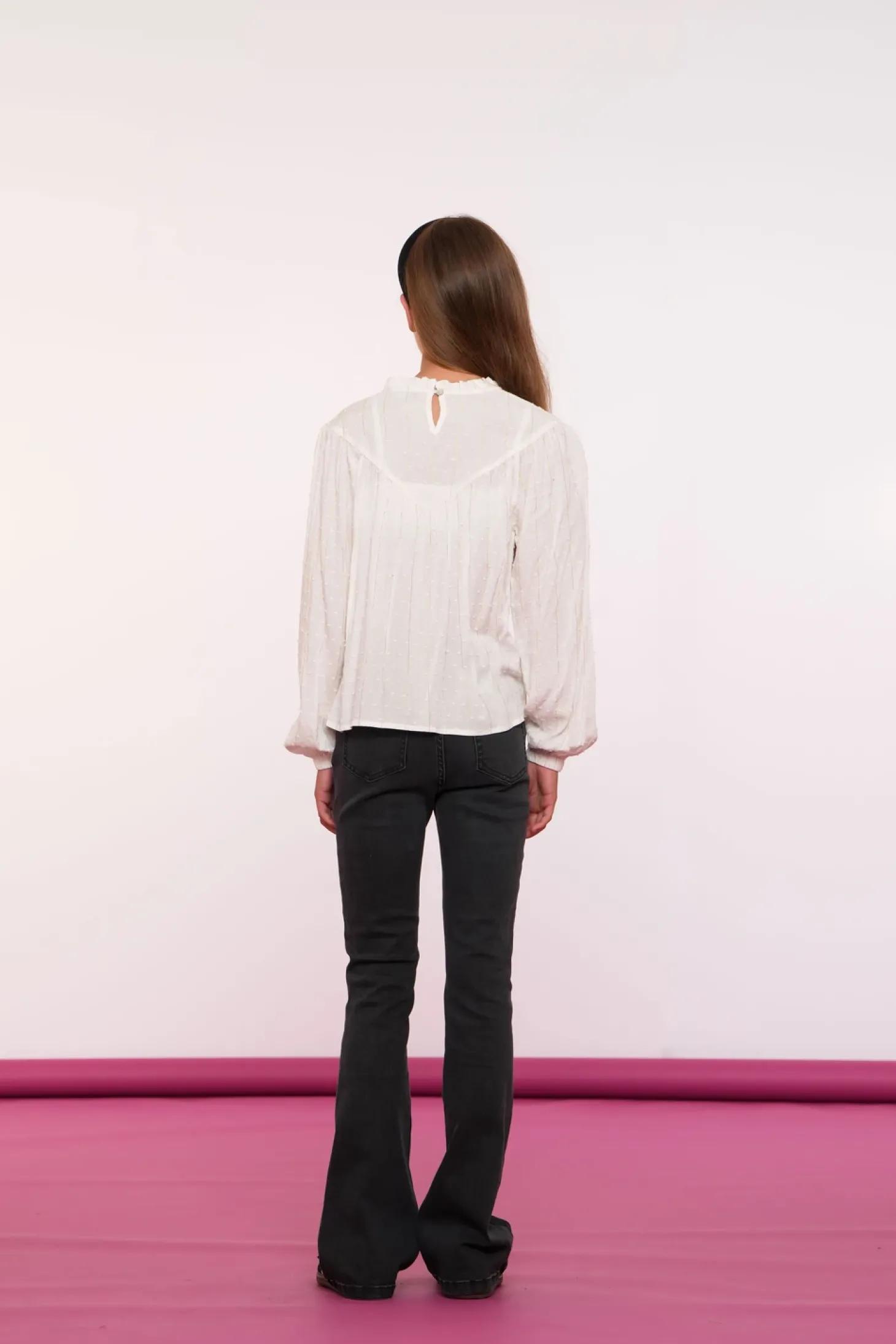 Tops & T-shirts*Geisha Fashion Geisha Girls Blouse Met Lurex En Dotjes 43636K-26 off-white