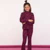 Broeken*Geisha Fashion Geisha Girls Broek Met Panterprint 41580K-60 zwart