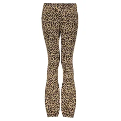 Broeken*Geisha Fashion Geisha Girls Broek Met Panterprint En Lurex 41675K-20 camel