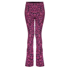Broeken*Geisha Fashion Geisha Girls Broek Met Panterprint 41580K-60 zwart