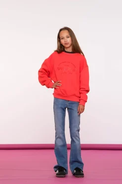 Truien & Vesten*Geisha Fashion Geisha Girls Comfy Sweater Met Tekst 42633K-24 rood