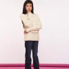 Truien & Vesten*Geisha Fashion Geisha Girls Gebreide Trui Met Pompons 44554K-23 off-white
