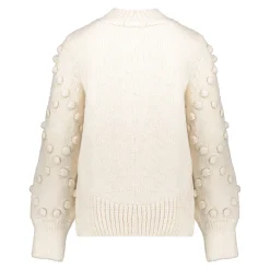 Truien & Vesten*Geisha Fashion Geisha Girls Gebreide Trui Met Pompons 44554K-23 off-white