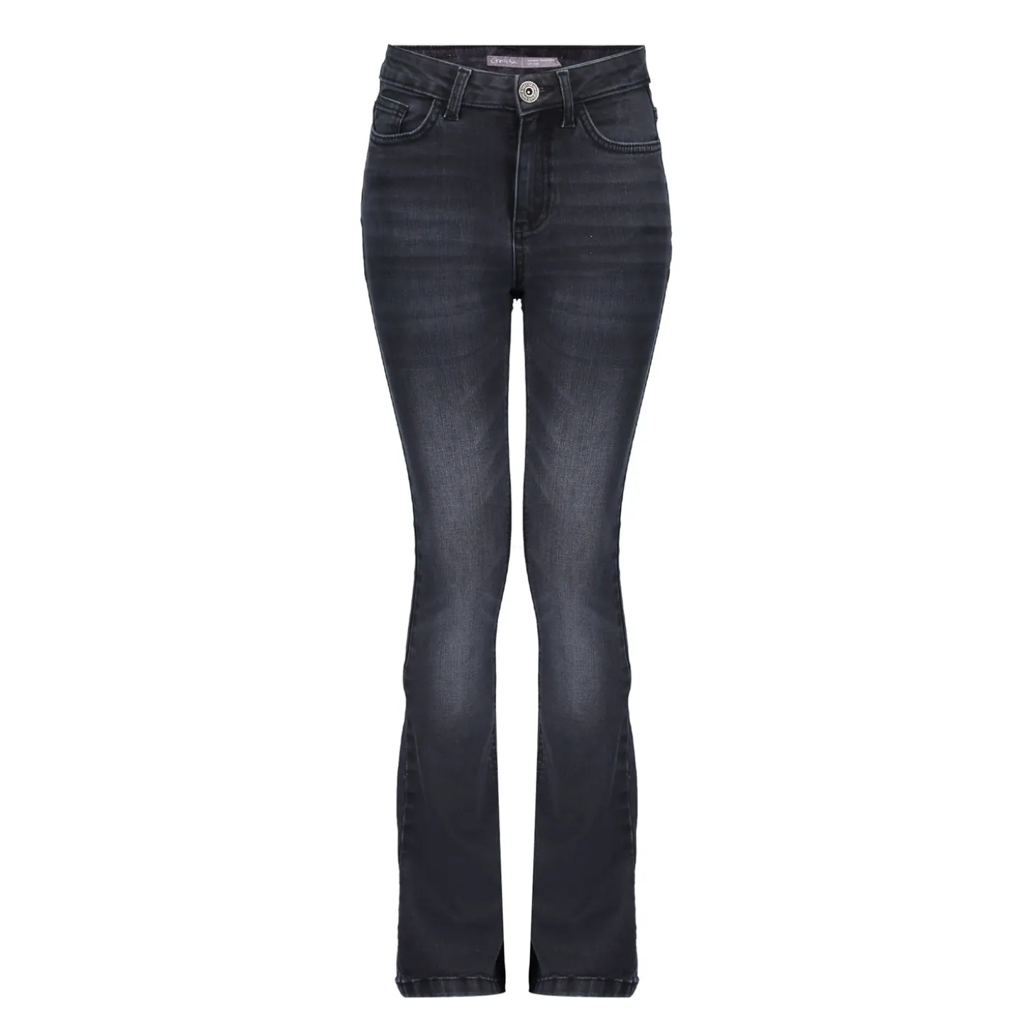 Broeken | Denim*Geisha Fashion Geisha Girls High Rise Flare Jeans 41601K-50 BELLE black denim