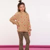 Truien & Vesten*Geisha Fashion Geisha Girls Kleurrijke Gebreide Trui Met Pompons 44550K-23 sand