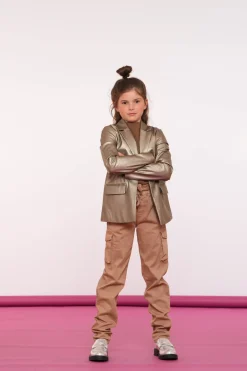 Jasjes & Blazers*Geisha Fashion Geisha Girls Metallic Blazer 45580K-21 gold