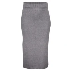 Rokken*Geisha Fashion Geisha Girls Ribgebreide Midi Rok 46524K-10 grey melange