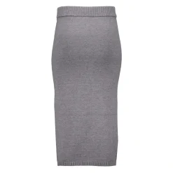 Rokken*Geisha Fashion Geisha Girls Ribgebreide Midi Rok 46524K-10 grey melange