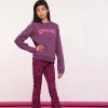 Truien & Vesten*Geisha Fashion Geisha Girls Sweater Met Tekst 42634K-24 paars