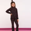 Tops & T-shirts*Geisha Fashion Geisha Girls Top Met Bloemenprint 42547K-60 navy