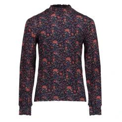Tops & T-shirts*Geisha Fashion Geisha Girls Top Met Bloemenprint 42547K-60 navy