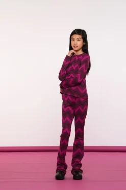 Tops & T-shirts*Geisha Fashion Geisha Girls Top Met Zigzag Print 42668K-20 fuchsia